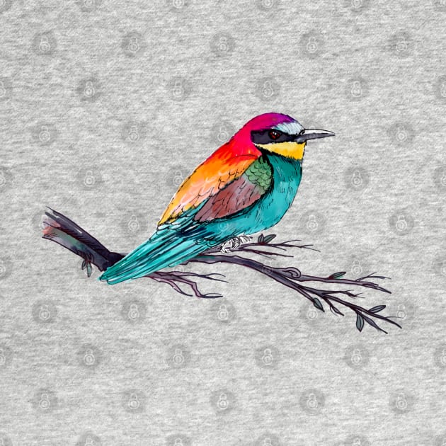 Exotic Bird Art by Pixel Poetry